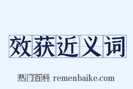 效获近义词是什么意思的图片